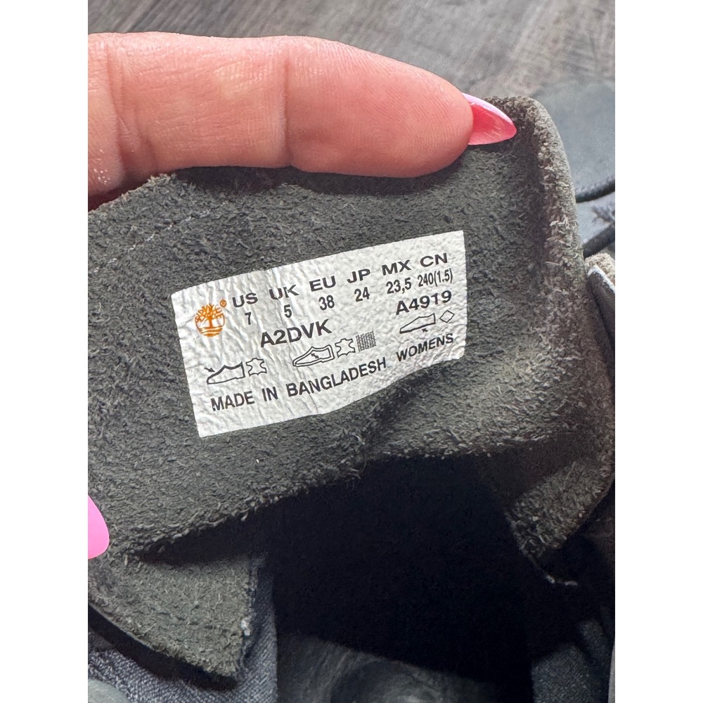 Timberland Courmayeur Valley 6-Inch Waterproof Boots Grey Nubuck A2DVK Womens 7 - Picture 7 of 7